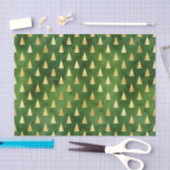 金ゴールドの木々が緑 薄葉紙 (クラフト)