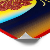 金ゴールドの木が風のポスター ポスター (角)