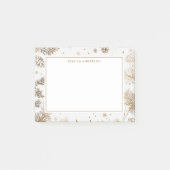 金ゴールドの木のパーソナライズされた葉名 ポストイット (正面)