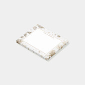 金ゴールドの木のパーソナライズされた葉名 ポストイット (アングル)