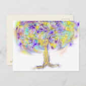 金ゴールドの木の人生のモダンキリスト教預言芸術 ポストカード (正面/裏面)