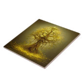 金ゴールドの木の古代素朴陶瓦 タイル (側面)