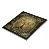 金ゴールドの木の古代素朴 タイル (側面)