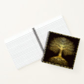 金ゴールドの木の古記素朴帳 ノートブック (内部)