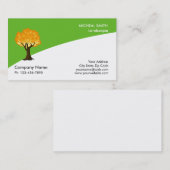 金ゴールドの木の庭の芝生の心配および景色 名刺 (正面/裏面)