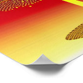 金ゴールドの木の日の入りポスター ポスター (角)