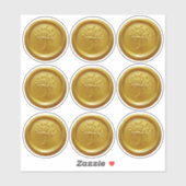 金ゴールドの木の生き物のシールのようなシール シール (シート)