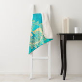 金ゴールドの木オンターコイズ シェルパブランケット (インサイチュ)