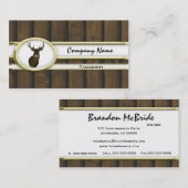 金ゴールドの木製のシカの剥製術の名刺 名刺 (正面/裏面)