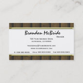 金ゴールドの木製のシカの剥製術の名刺 名刺 (裏面)