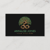 金ゴールドの木 – インフィニティ – マラカイトの離れ 名刺 (正面)