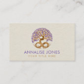 金ゴールドの木 – 無限 – アメジスト離れバス 名刺 (正面)