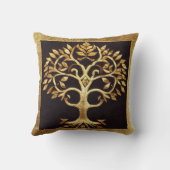 金ゴールドの木Kedoki Ancient 素朴 クッション (裏面)