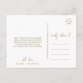 金ゴールドの果実ユーカリありがとう ポストカード (裏面)