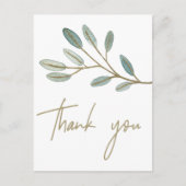 金ゴールドの果実ユーカリありがとう ポストカード (正面)