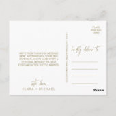 金ゴールドの果実ユーカリありがとう ポストカード (裏面)