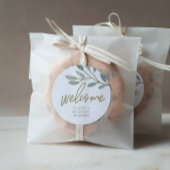 金ゴールドの果実ユーカリ結婚ウェルカム ラウンドシール