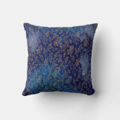 金ゴールドの枝(紫と青) クッション (裏面)