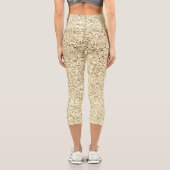 金ゴールドの柔らかいグリッターの輝き カプリレギンス (裏面)