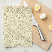 金ゴールドの柔らかいグリッターの輝き キッチンタオル (四つ折り)