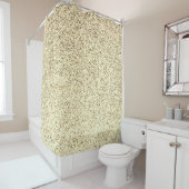 金ゴールドの柔らかいグリッターの輝き シャワーカーテン (インサイチュ)