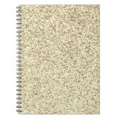 金ゴールドの柔らかいグリッターの輝き ノートブック (正面)