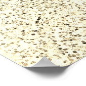 金ゴールドの柔らかいグリッターの輝き ポスター (角)