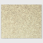 金ゴールドの柔らかいグリッターの輝き ラッピングペーパー (フラット)