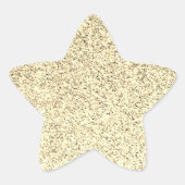金ゴールドの柔らかいグリッターの輝き 星シール (正面)