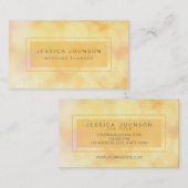 金ゴールドの柔らかいライトグリッターの《写真》ぼけ味の名刺 名刺 (正面/裏面)