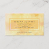 金ゴールドの柔らかいライトグリッターの《写真》ぼけ味の名刺 名刺 (裏面)