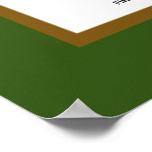 金ゴールドの森の緑の冬の結婚式のシーティングチャート ポスター (角)