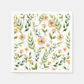 金ゴールドの森グリーンマスタードイエローフローラ水玉模様 スタンダードカクテルナプキン (正面)