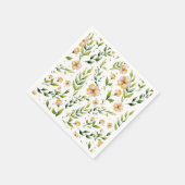 金ゴールドの森グリーンマスタードイエローフローラ水玉模様 スタンダードカクテルナプキン (角)