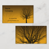 金ゴールドの植物の名刺 名刺 (正面/裏面)