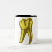 金ゴールドの歯 ツートーンマグカップ (中央)