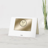 金ゴールドの母の日のカードのハート シーズンカード (裏面)