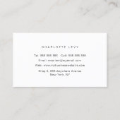 金ゴールドの水彩画の抽象芸術の日本花の芸術のスタイリスト 名刺 (裏面)