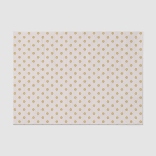 金ゴールドの水玉模様とのベージュ色 薄葉紙 (正面)