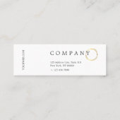 金ゴールドの水玉模様パターン空色の小型名刺 スキニー名刺 (裏面)