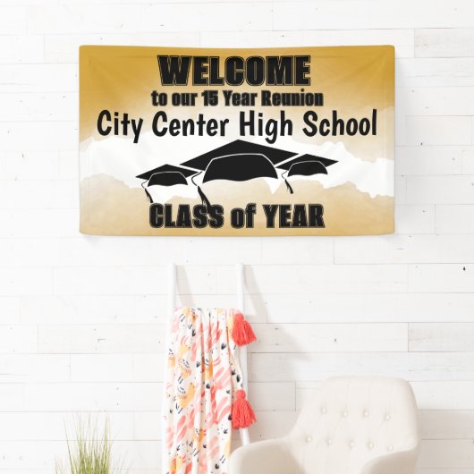 金ゴールドの水色クラス縁どの懇親会へようこそ 横断幕 (インサイチュ)