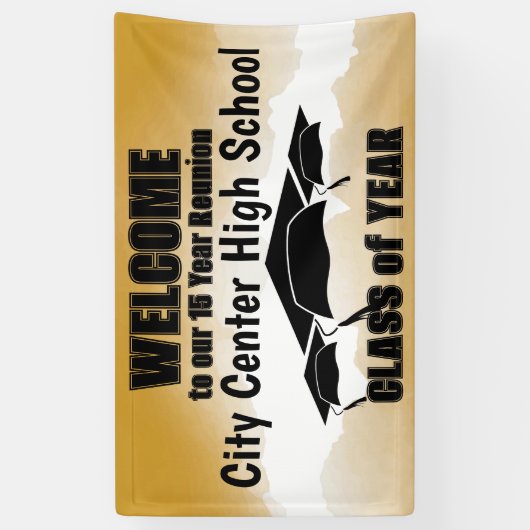 金ゴールドの水色クラス縁どの懇親会へようこそ 横断幕 (縦)