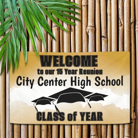 金ゴールドの水色クラス縁どの懇親会へようこそ 横断幕