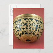 金ゴールドの水鉢の透かし ポストカード (正面/裏面)