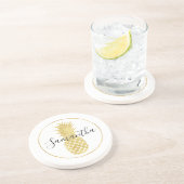 金ゴールドの派手なパイナップル コースター (側面)