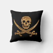 金ゴールドの海賊旗 クッション (裏面)