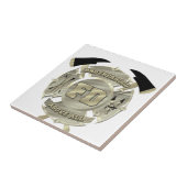 金ゴールドの消防士の同業組合の記号 タイル (側面)