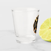 金ゴールドの消防署の消防士のバッジ ショットグラス (左)