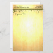 金ゴールドの渦巻き型文房具 便箋 (正面/裏面)