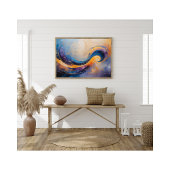 金ゴールドの渦巻き宇宙抽象芸術エネルギー波 フォトプリント           